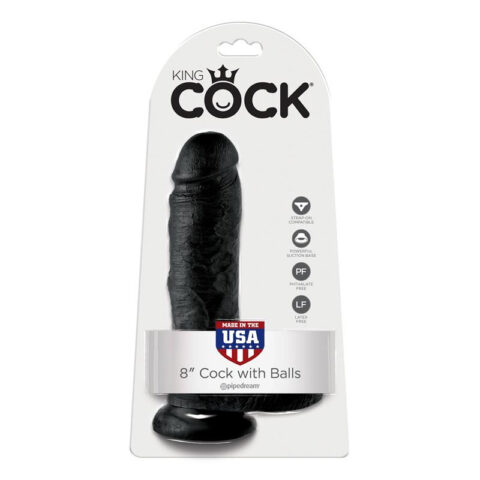 דילדו ריאליסטי גדול תוצרת ארה"ב שחור ''Pipe Dream - King Cock 8